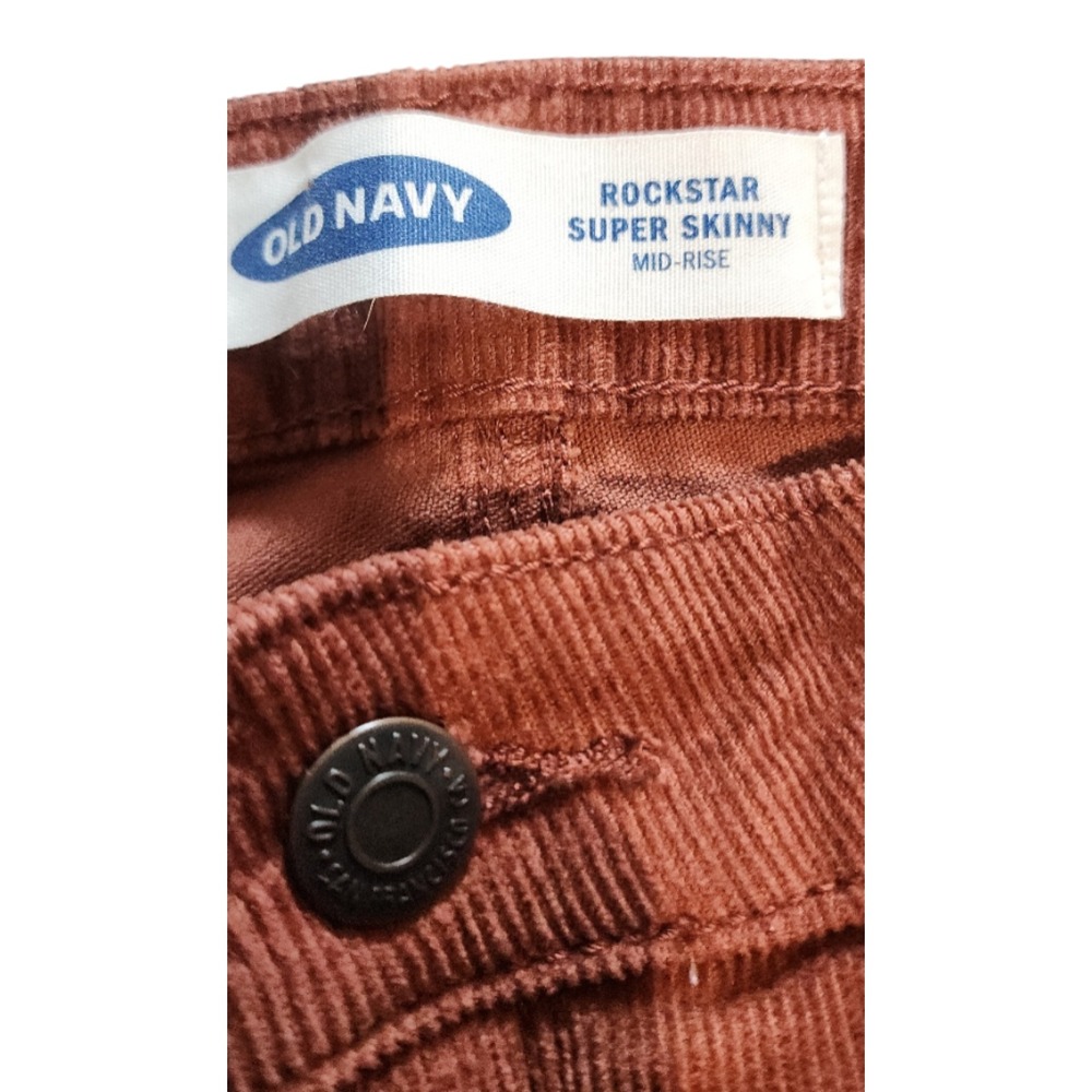 Old Navy Rockstar Super Skinny Corduroy Pants Women's Size 10 terracotta - Picture 5 of 9